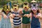 Foam Animal Masks 12-Pack – Safari Jungle Party Costume Masks for Kids (Lion, Tiger, Zebra, Giraffe)